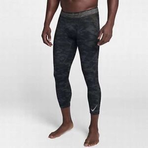 NEW Men's Small NIKE PRO Dri-Fit Printed Basketball Tights Pants Camo 880837-060